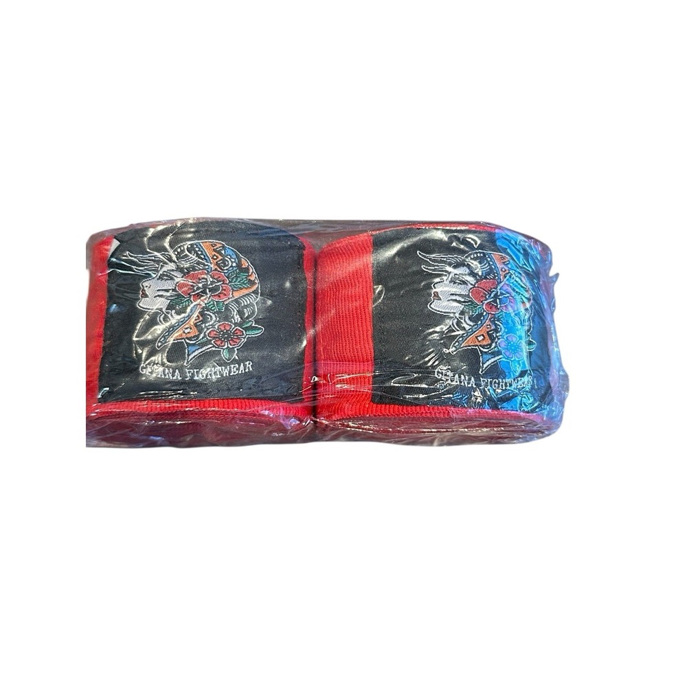 Gitana Fightwear Boxing Hand Wraps 180" Elastic MMA Muay Thai New Pair Red